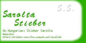 sarolta stieber business card